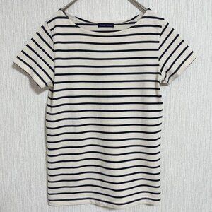 Ivory/Navy Stripe Short Sleeve T-shirt  Size M